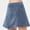 Light Blue, variant on Qiopertar Women's Casual Skort Shorts Mid Waist Solid Color Skirt Pants Spring Summer Streetwear Comfy Relaxed Fashion Shorts with No Stretch, Gray S