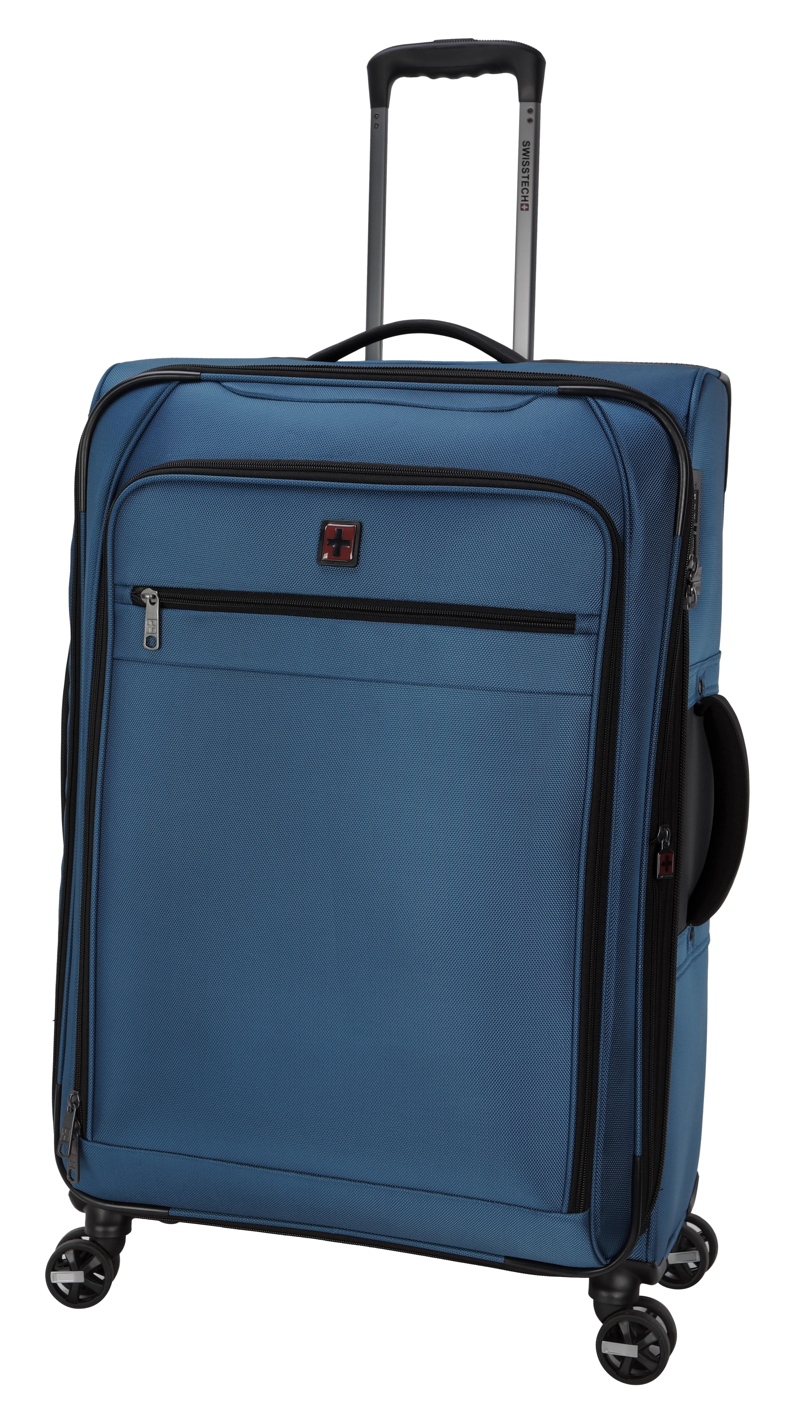 Swiss Tech 28in Softside Checked Luggage with 8-Wheel Spinner, Blue