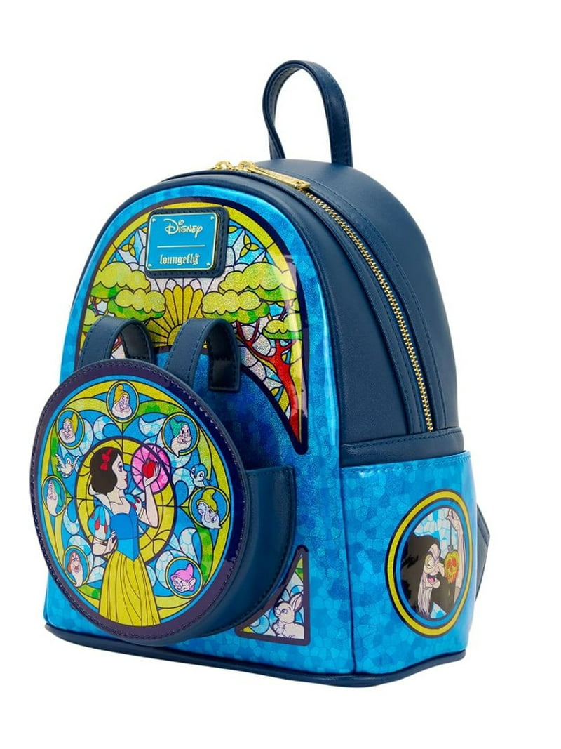disney princess vhs tapes loungefly mini backpack Loungefly Disney Princess Stained Glass Collection Snow White Mini Backpack