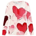 thumbnail image 5 of Valentines Day Shirts Women ove Heart Valentines Day T Shirts Raglan Long Sleeve Tops Round Neck Novelty Graphic Shirt and Blouses(Multicolor,M), 5 of 5