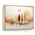 thumbnail image 2 of Designart "Bushmen of Kalahari African Indigenous People I" People Framed Wall Art - Global Orange African Tribal Entryway Framed Wall Art, 2 of 6