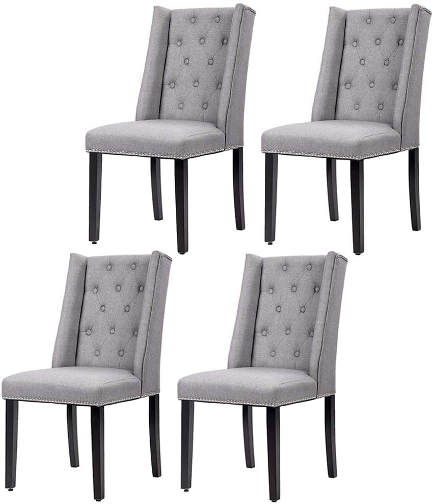 Fdw Dining Chairs Dining Room Chairs Kitchen Chairs For Living Room Side Chair For Restaurant Home Kitchen Living Room Set Of 4 Gray Grey Walmart Com Walmart Com