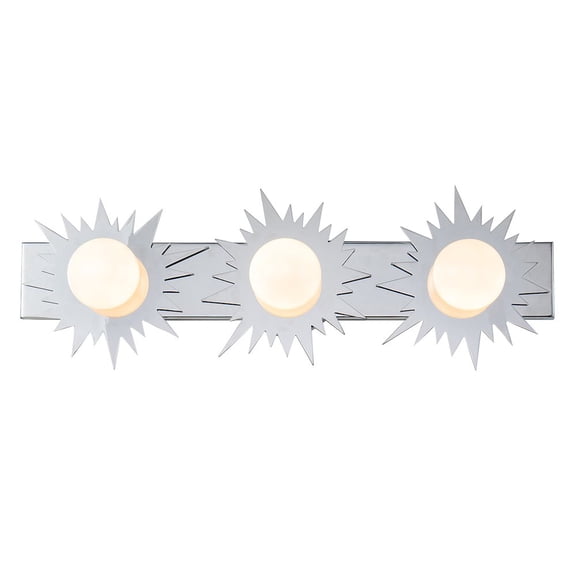 Lucas McKearn Soleil 3-light Metal Bath Vanity Light in Polished Chrome