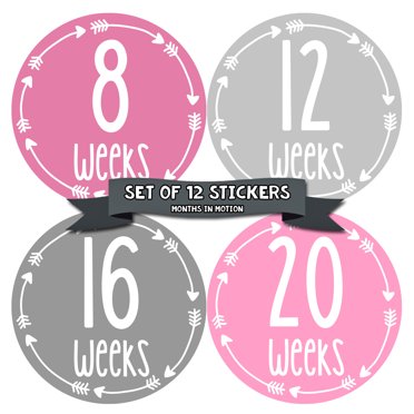 10-Piece Pregnant Belly Sticker Set - Cute Cartoon Face Expressions For Maternity Photos