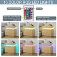 thumbnail image 4 of Hommpa 2 Drawer Modern Nightstand with RGB LED Light High Gloss Bedside Tables for Bedroom, Wood, 4 of 6