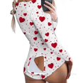 thumbnail image 1 of Onesies navideños para mujer, ropa de dormir Sexy con solapa de trasero abierto para adultos, pelele, pijama, mono, camisón largo, lindo, 2023, 1 of 4