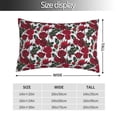 thumbnail image 2 of Naloa Rose Flowers Pillow Covers, Throw Pillow Case Cushion Covers,Cushion for Bedroom,Couch,Home-16"x24", 2 of 6