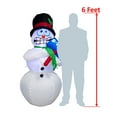 ALEKO Inflatable LED Shivering Snowman for Yard with Sign 6 Foot