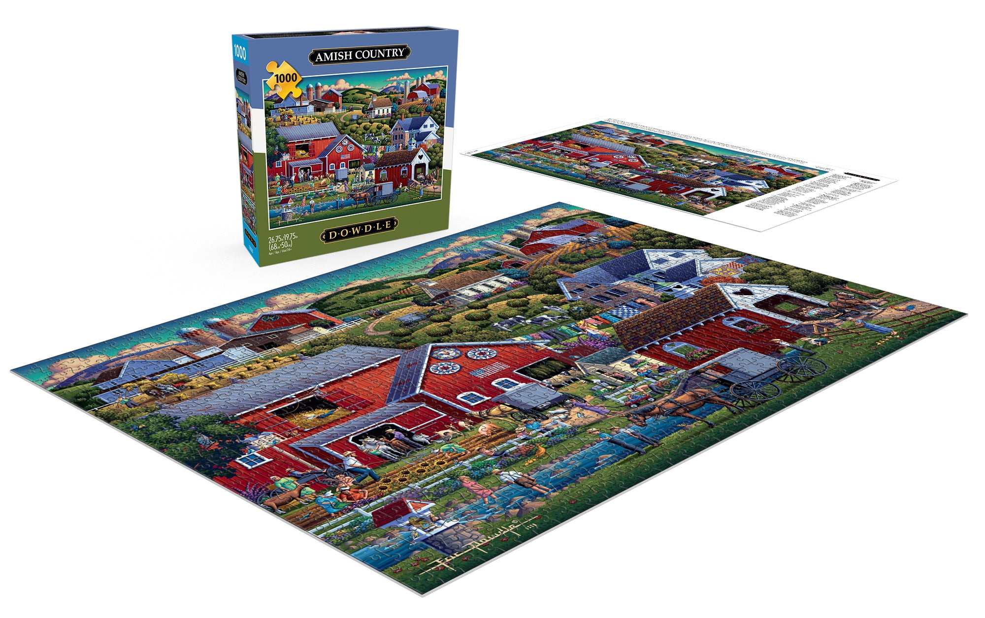 Buffalo Games 1000-Piece Dowdle Amish Country Interlocking Jigsaw Puzzle