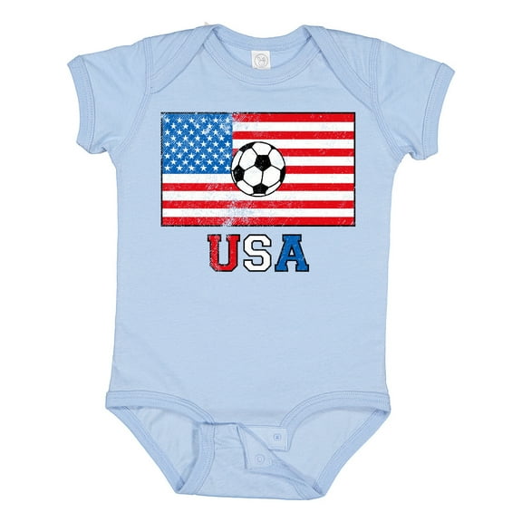Inktastic USA Soccer Boys or Girls Baby Bodysuit