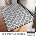 thumbnail image 3 of Gray and White Geometric Lattice Pattern Door Rugs,Washable Non Slip Door Mats Indoor,Decorative Door Mats,Entry Mat Indoor for Entrance,Bedroom,Kitchen,Bathroom,20"x32", 3 of 6