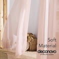 thumbnail image 2 of Deconovo Short Sheer Curtains Grommet Voile Drape Tier Curtains for Kitchen Window Pale Pink 2 Panels 52x45 inch, 2 of 6