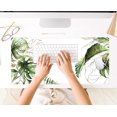 thumbnail image 5 of Extended Gaming Mousepad with Stitched Edges,Full Desk Coverage Mouse Pads for Wireless Mouse,Green Botanical Mouse Pad Desk Protector Large Botanical Desk Mat XXL for PC Computer 31.5"x15.75", 5 of 6