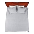 thumbnail image 3 of Herring Bone Ivory and Navy Cotton Queen Quilt Set, 3 of 7
