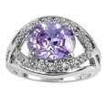 thumbnail image 1 of Sterling Silver Women's Large Simulated Lavender Ring ( Sizes 5 6 7 8 9 ) Beautiful 925 Band 9mm Rings (Size 9), 1 of 4