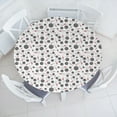 thumbnail image 3 of Ambesonne Bowling Fitted Round Tablecloth, Scattered Game, 36"- 40" Diameter, Grey White Red, 3 of 5