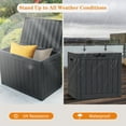 thumbnail image 2 of 31 Gallon Waterproof Storage Deck Box Patio Furniture Organization Container with Lockable Lid, PP Outdoor Side Table for Garden, Yard, Poolside, Black, 2 of 9