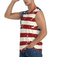 thumbnail image 3 of Picia Vintage American Flag mens Cotton Tank Undershirts , Moisture-wicking Ribbed Tanks, Lightweight Cotton Tank Undershirts-Small, 3 of 8