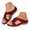 B, variant on Pandaie Womens Low Wedge Sandals Dressy Platform Open Toe Slides Comfortable Walking Casual Slip on Summer Shoes Wine 9.5