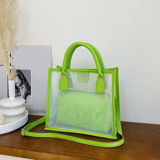 Bolso de gelatina de PVC Transparente YONGSHENG moda pequeño Para mujer 25 x 22 x 12 cm