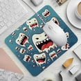 thumbnail image 2 of Tooth Printed Square Mouse Pad Desk Mat, Non-Slip Rubber Bottom Gaming Mouse Mat for Office, 8.3x9.8 Inch, 2 of 6