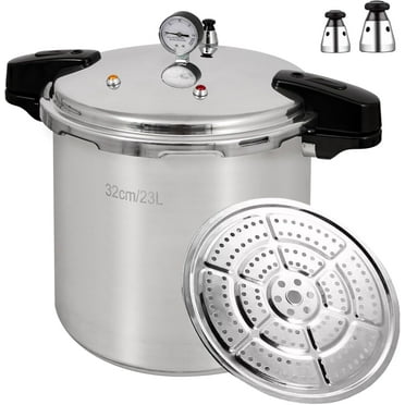 UNIFULL 24 Quart/23 Liter Pressure Cooker,Pressure Canner with Pressure Gauge,Pressure Relief is 10 or 15 PSI(+/- 5%) (with 2 Pressure Relief Valves)