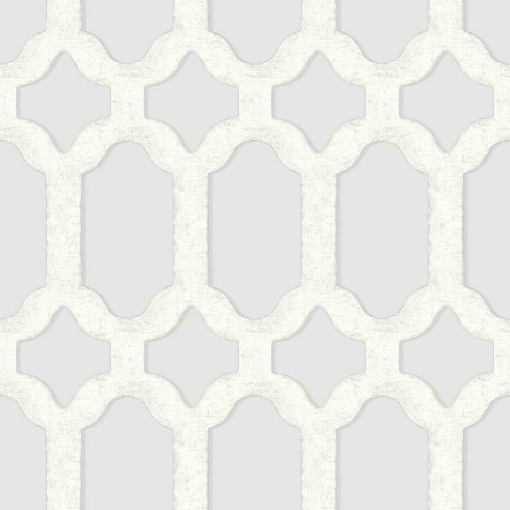Chesapeake Chervil Sky Blue Trellis Wallpaper