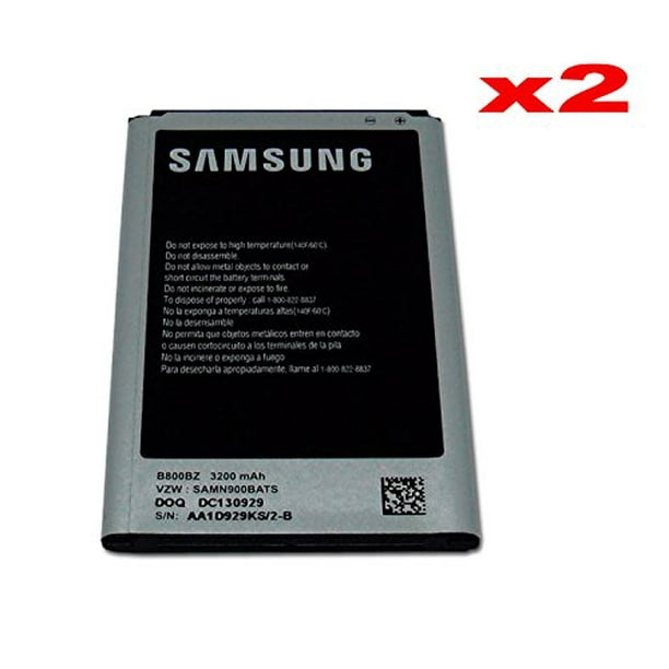 Véritable OEM 3200mAh Standard Batteries B800BZ B800BU B800BK B800BE pour Samsung Galaxy Note 3 - 2 Pack
