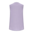 thumbnail image 5 of Otntypg Women's Chiffon Tank Tops Cute Summer Sleeveless V Neck Tunic Blouse Dressy Casual Tops Office Work Shirts Purple XXL, 5 of 6