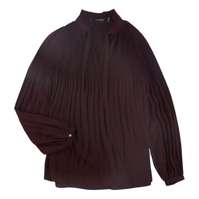 Ralph Lauren Blouse à Nouer devant pour Femmes, Rouge, Très Petit
