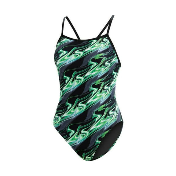 Dolfin Inferno Reliance V Back Swimsuit Green Size 24