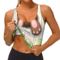 thumbnail image 3 of Balery Brown Bunny Sujetadores deportivos con espalda cruzada para mujer, acolchados, sin costuras, de alto impacto, ideales para yoga, gimnasio, entrenamiento y fitness.-Medium, 3 of 8