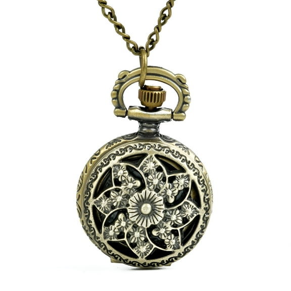 DESIGNICE 2024 New Update Hot Fashion Vintage Retro Quartz Pocket Watch Pendant Chain Necklace (Watch For Women)