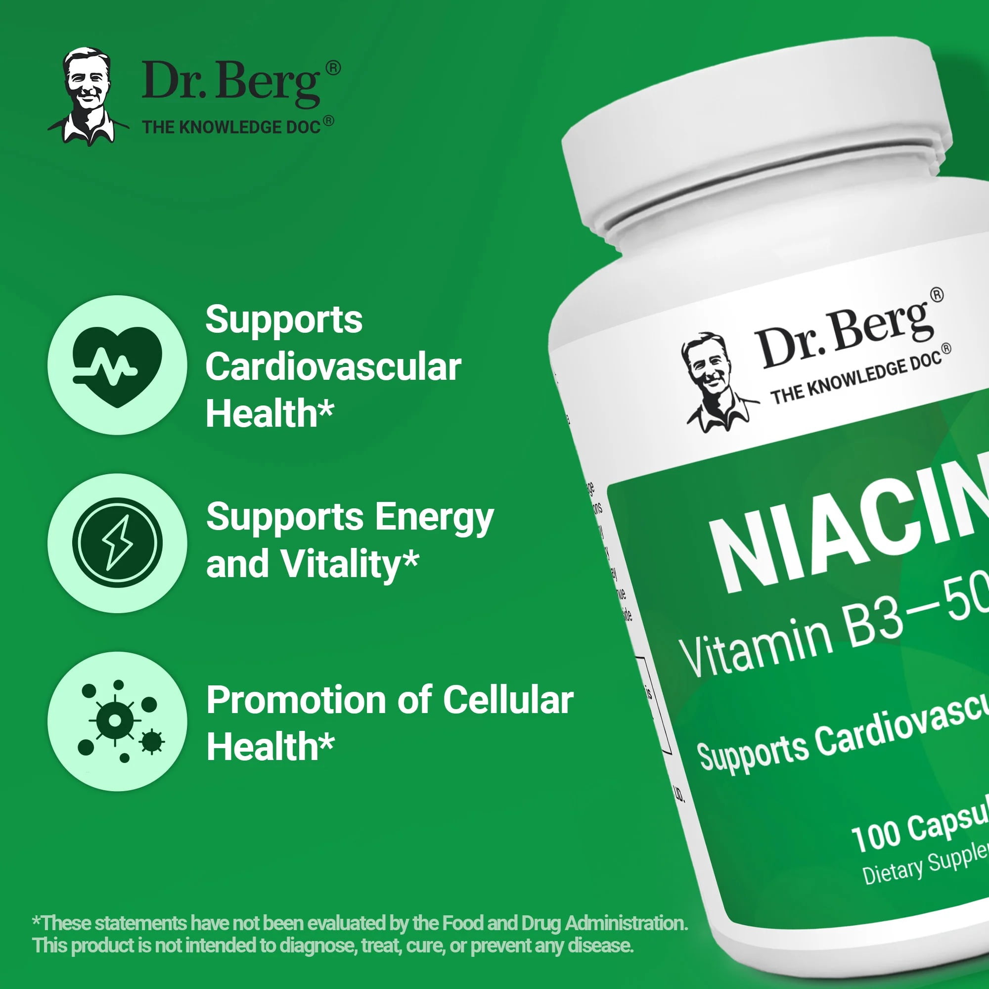 dr berg glutathione supplement Dr. Berg Niacin 500 mg of Vitamin B3 (125 mg Per Capsule) with Flushing for  Heart Health & Energy Support, 100 Gelatin Capsules