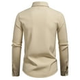thumbnail image 5 of YFNNUP Mens Dress Shirts Wrinkle Free Long Sleeve Dress Shirt Muscle Fit Button Down Work Shirt, 5 of 7