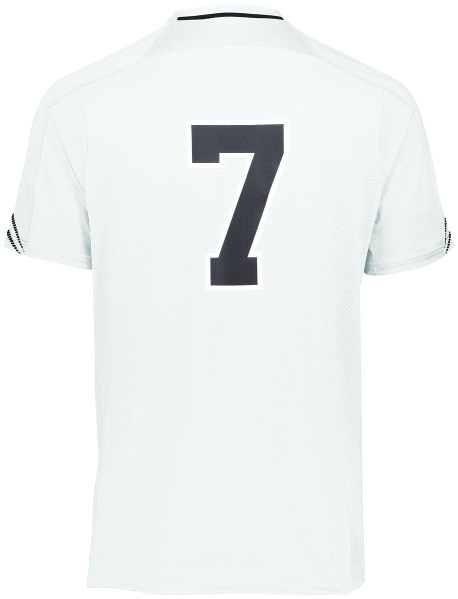 black and white soccer jersey
