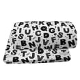 thumbnail image 4 of Alphabet Foot Rest, Monochrome Design of ABC's in Various Motifs Floral Details Swirls and Streaks, Non-Slip Backing Ergonomic Memory Foam Leg Support for Office, Charcoal Grey, by Ambesonne, 4 of 5
