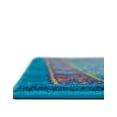 thumbnail image 6 of Unique Loom Calypso Collection Area Rug - Kaiso (2' x 6' Runner Navy Blue/Green), 6 of 7