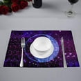 thumbnail image 3 of MKHERT Boho Yin Yang Chinese Symbol Peace Zen Bohemian Galaxy Outer Space Placemats Table Mats for Dining Room Kitchen Table Decoration 12x18 inch,Set of 4, 3 of 4