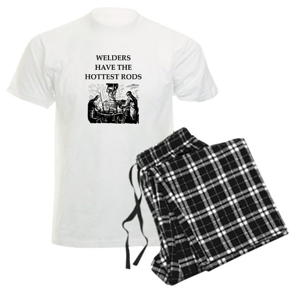 CafePress - Welders Joke Men's Light Pajamas - Men's Light Loose Fit Cotton Pajama Set