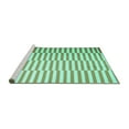 thumbnail image 2 of Ahgly Company Machine Washable Indoor Rectangle Abstract Turquoise Blue Contemporary Area Rugs, 4' x 6', 2 of 4
