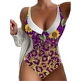 thumbnail image 1 of Aayomet Womens Swimsuit Front Twist Bathing Suits Tummy Control Swimwear Retro Inspired Monokini,Green XXL, 1 of 4
