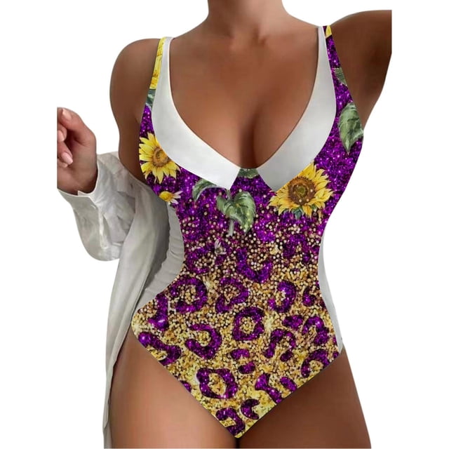 Aayomet Womens Swimsuit Front Twist Bathing Suits Tummy Control Swimwear Retro Inspired Monokini,Green XXL