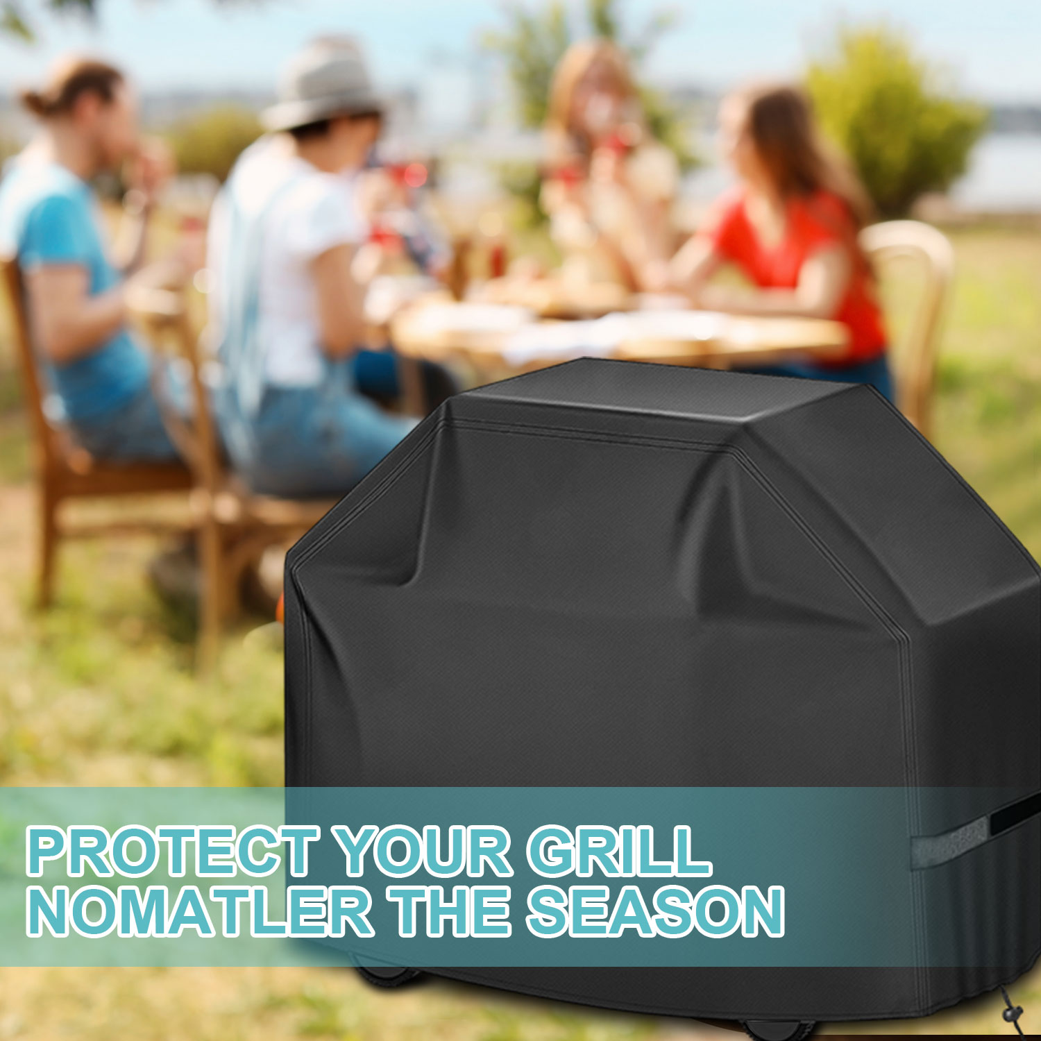 58 inch BBQ Gas Grill Cover, Waterproof, Rip-Proof, Weather & UV Resistant - image 4 of 7