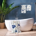 thumbnail image 3 of Blue Flower Bath Towels Set of 3 - Shower Towels, Hand Towel, Wash Cloths, Absorbent & Ultra Soft Towels for Bathroom, Extra Large Bath Sheets for Everyday Use, Gym & Spa, 3 of 7