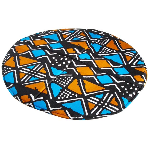 Djembe Drum Head Cover Assorted African Cloth Designs 17" size