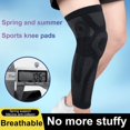 thumbnail image 4 of 1 Pair Long Knee Pad Sleeve Anti-slip Breathable Knitted Leg Support Protector Outdoor Sportswear Accessories, 4 of 14