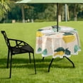 thumbnail image 7 of Coolnut 60" Lemon Outdoor Tablecloth with Umbrella Hole and Zipper, Waterproof Round Tablecloth for Party,Patio,Picnic,Holiday Dinner,Summer, 7 of 7