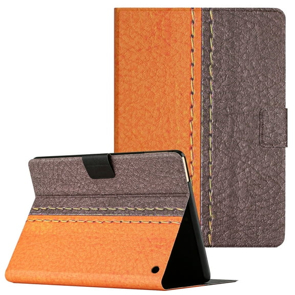 Fire HD 8 2020 Case for Kindle Fire HD 8 Plus(10th Gen 2020), Allytech Slim Kickstand PU Leather & Soft TPU Bumper Anti-Scratch Card Slots Case with Auto Sleep Wake for Amazon Fire HD 8", Orange