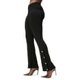 thumbnail image 3 of GOOD AMERICAN Plaited Rib Flare Pants, 3 of 5